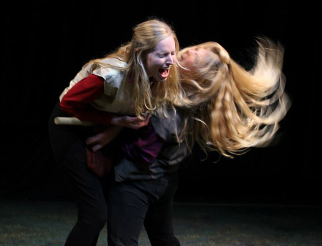 Sarah Ade Wallace and Maggie Woolley in Lear