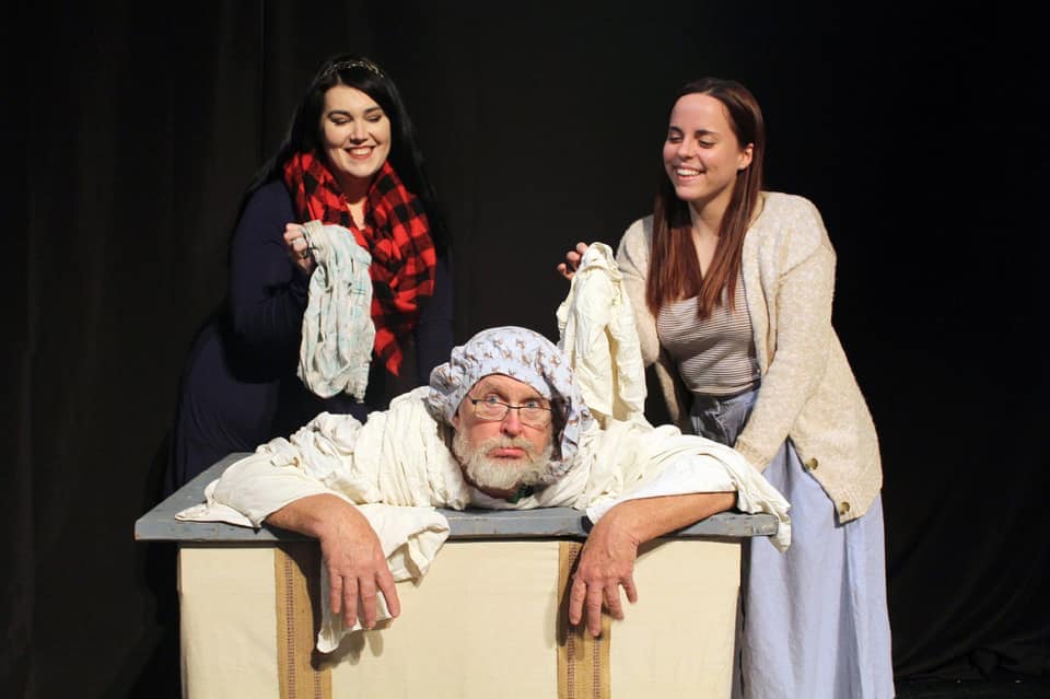 Kitty Israel, Emma Regnier and Mike Carron in Merry Wives of Windsor